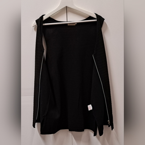 Vintage 80s 90s Women's Ticlio  Vest Jacket Black Full Zip Canada One Size OS - Picture 9 of 9